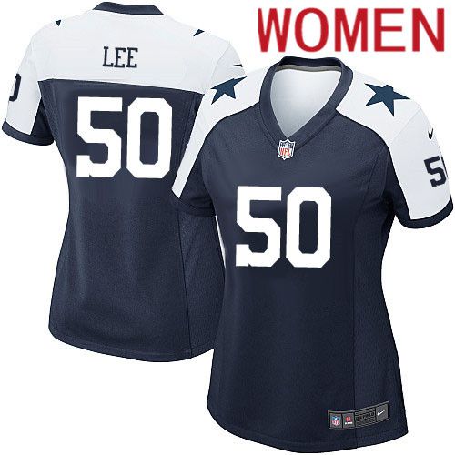 Women Dallas Cowboys 50 Sean Lee Nike Navy Alternate Game Team NFL Jersey